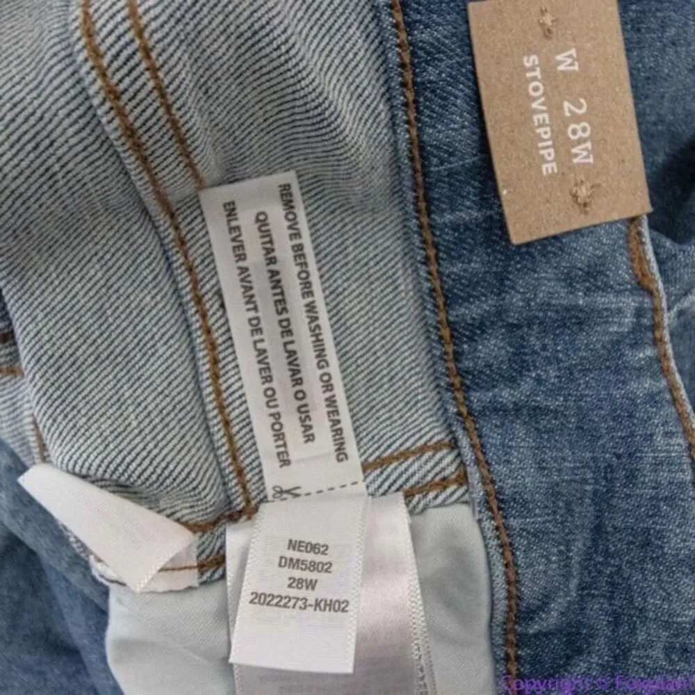 NEW Madewell Plus Stovepipe Jeans in Euclid Wash, 28W‎